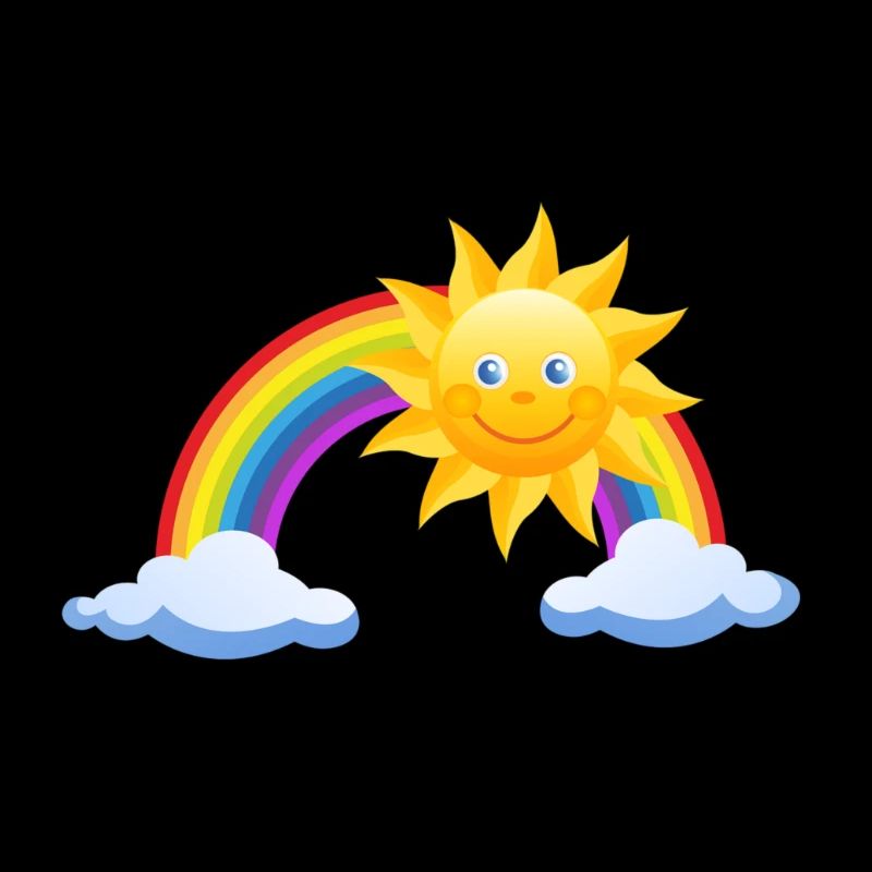 Sonne, Regenbogen, Wolken