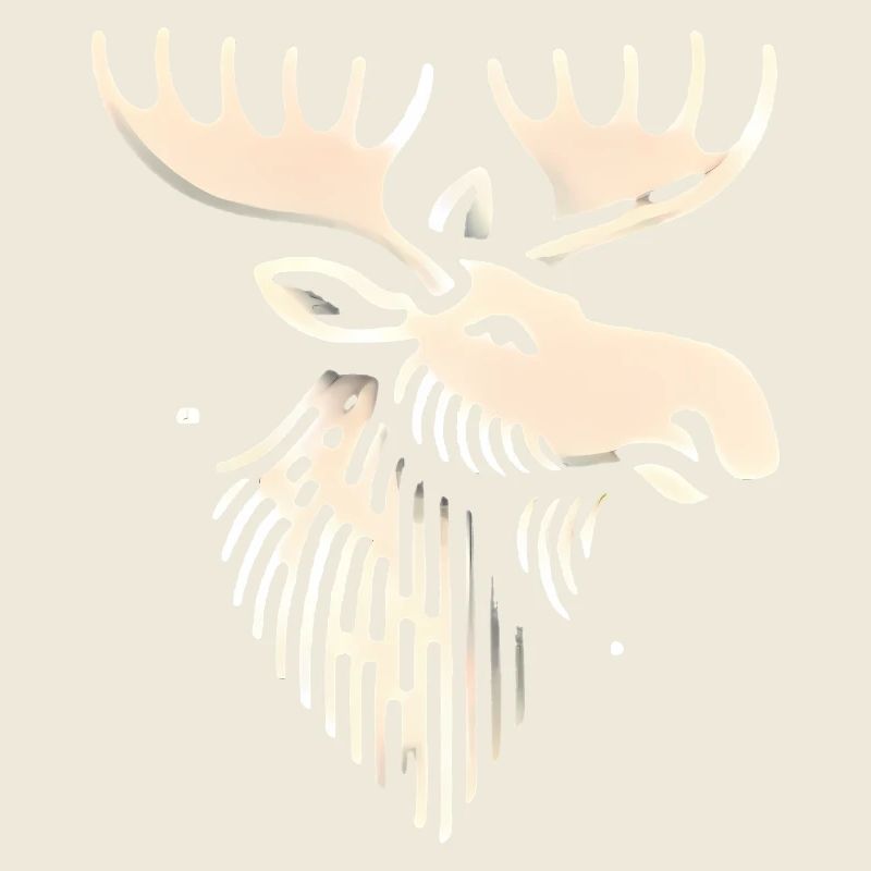 Majestic Moose Head Illustration