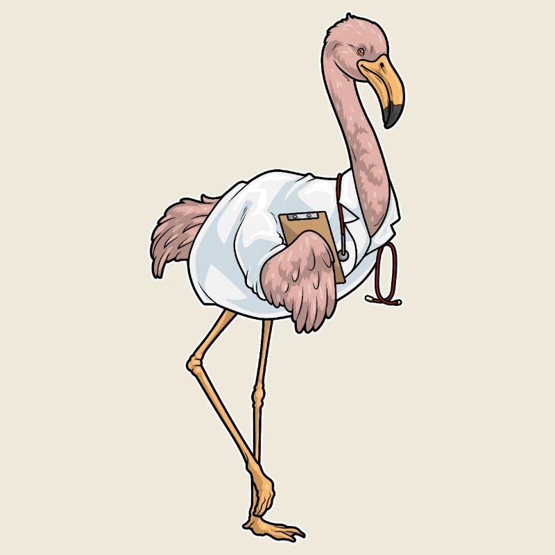 Flamingo Arzt Stethoskop