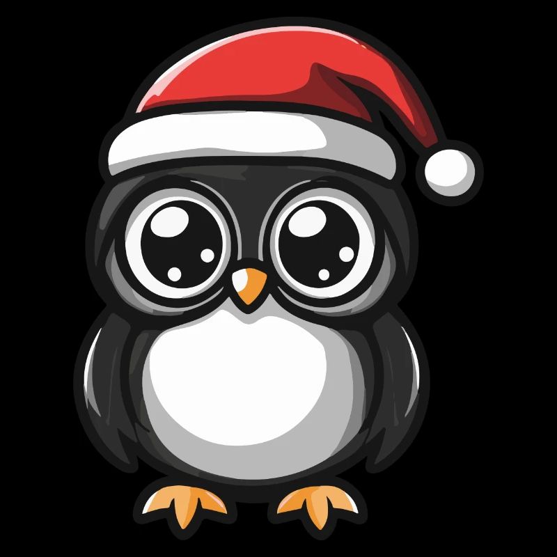 hibou Noël mignon