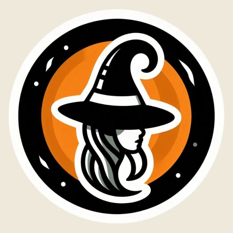 Tête de chapeau de sorcière