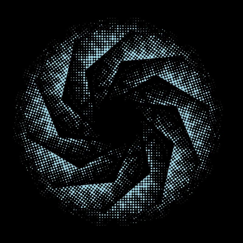 dotted shape gyroscopic polygon pinwheel gear