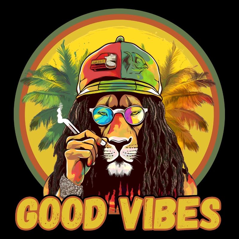 Rasta Lion Good Vibes