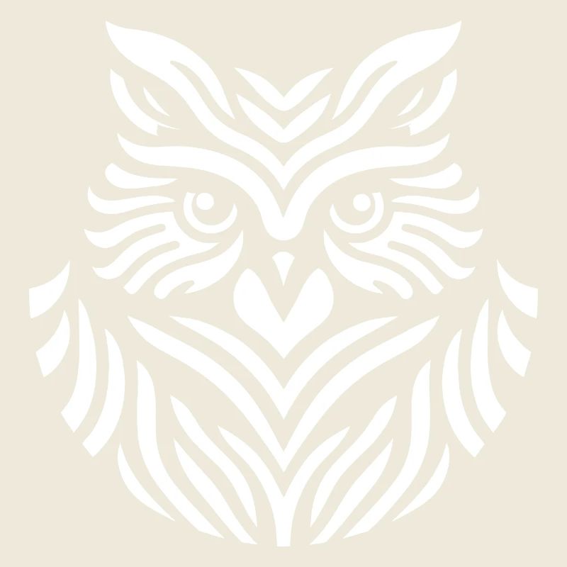 Silhouette de harfang des neiges de manière blanche minimaliste