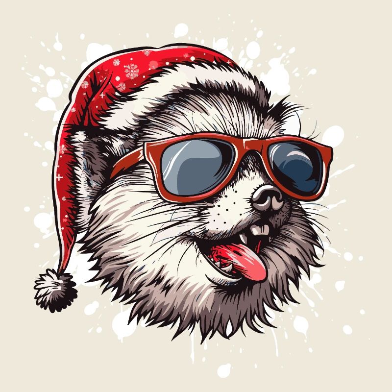 Hérisson Noël Drôle