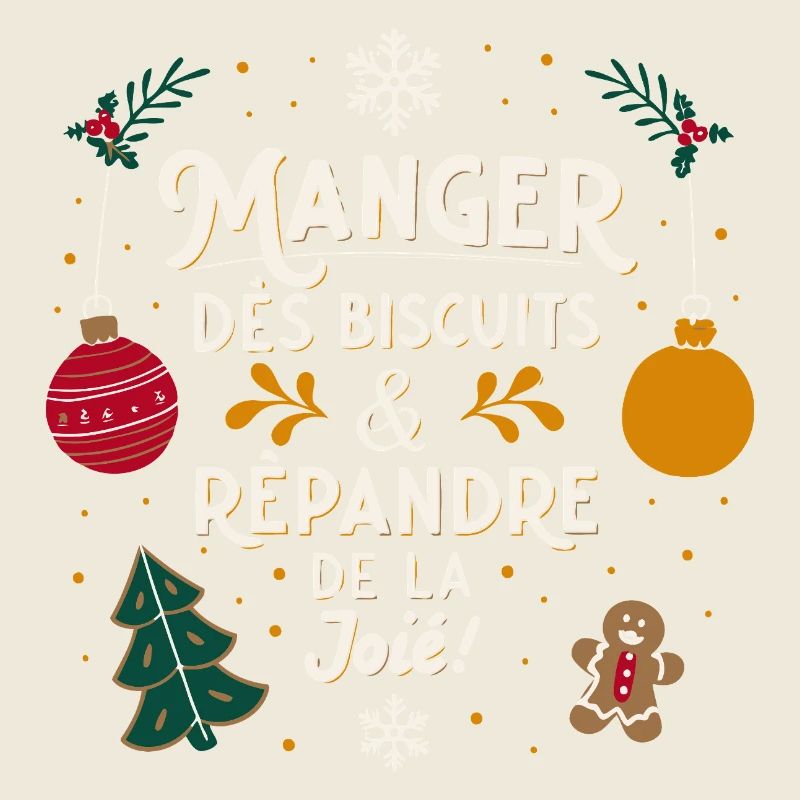 Kekse essen und Weihnachtsfreude verbreiten
