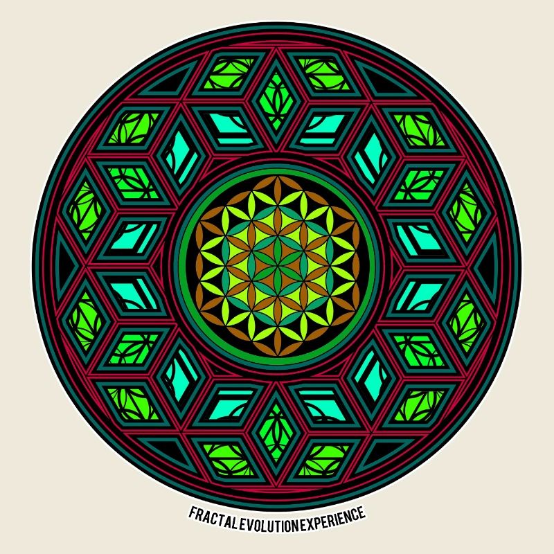 Fractal Evolution Kaleidoskop Mandala Muster Yoga
