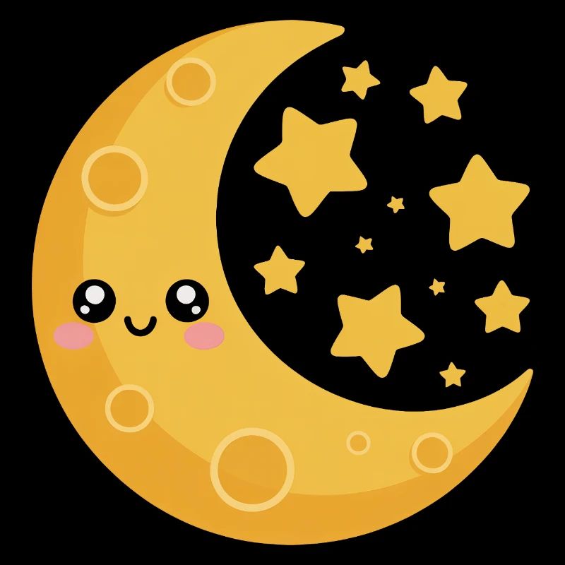 Mond und Sterne
