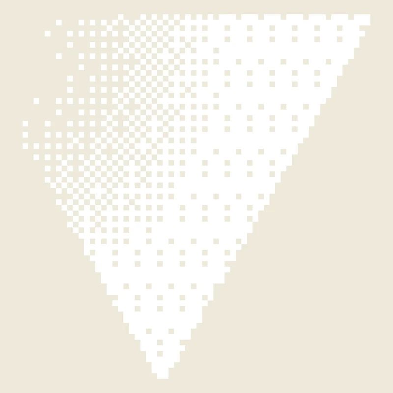Fondu géométrique en triangle pointillé