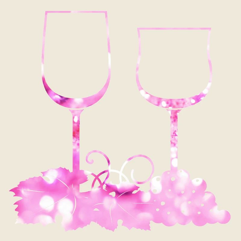Wine glasses Grape vine leaf