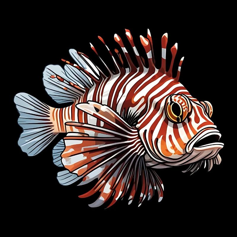 Farbenfroher Rotfeuerfisch Korallenfisch