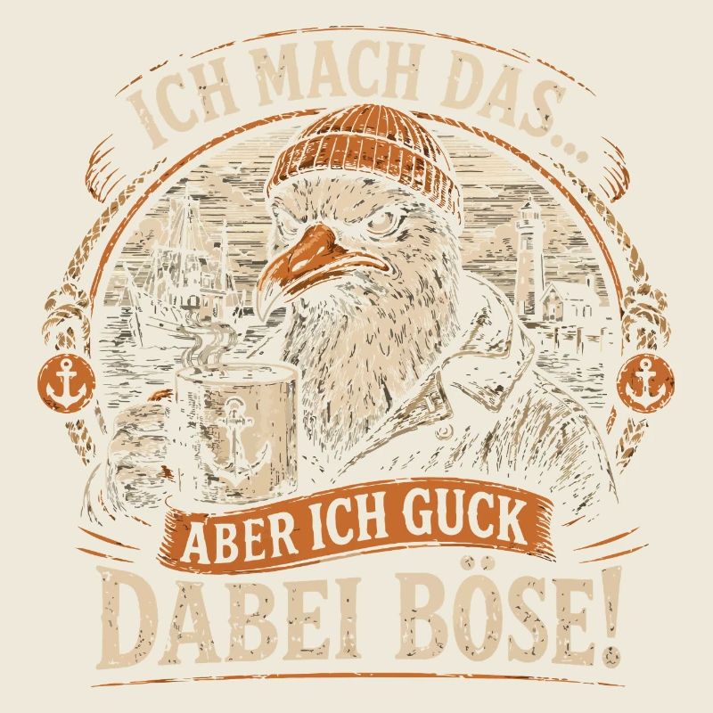 Ich mach das aber ich guck dabei böse Möwe Kaffee 