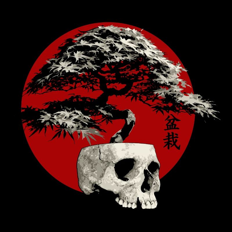 Crâne de bonsaï Memento Mori