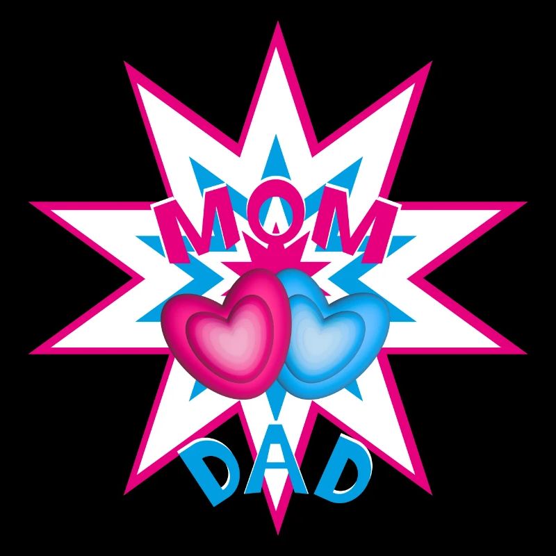 MOM und DAD ein cooles Motiv mit Stern.