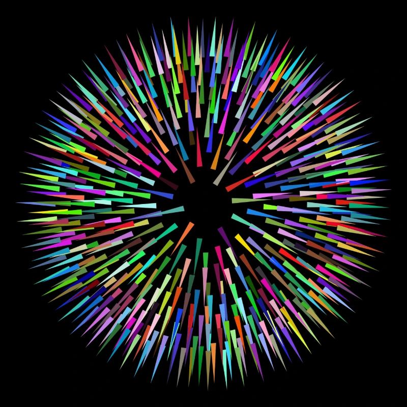 Colorful needles abstract