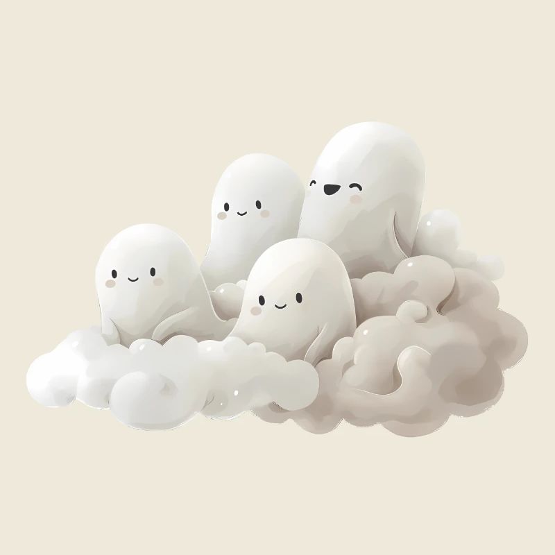 Famille fantôme heureuse