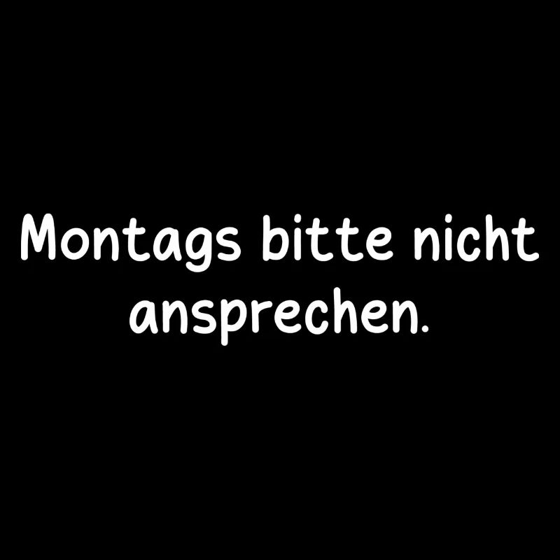Nicht ansprechen Montag Büro Arbeit