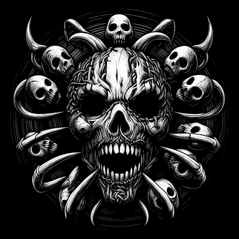 Vodoo Crâne Style Grunge