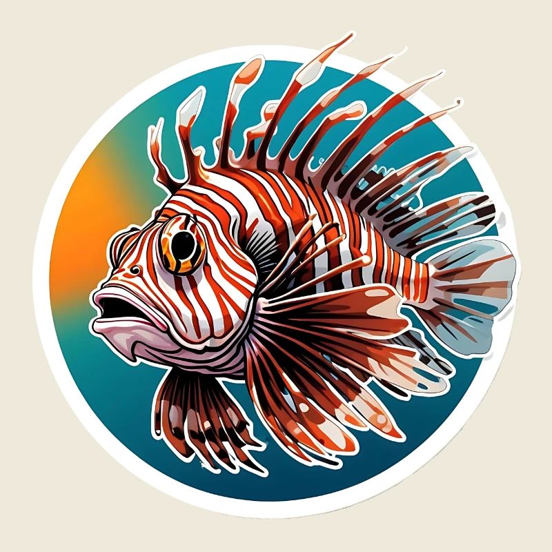 Colorful Lionfish Coral Fish