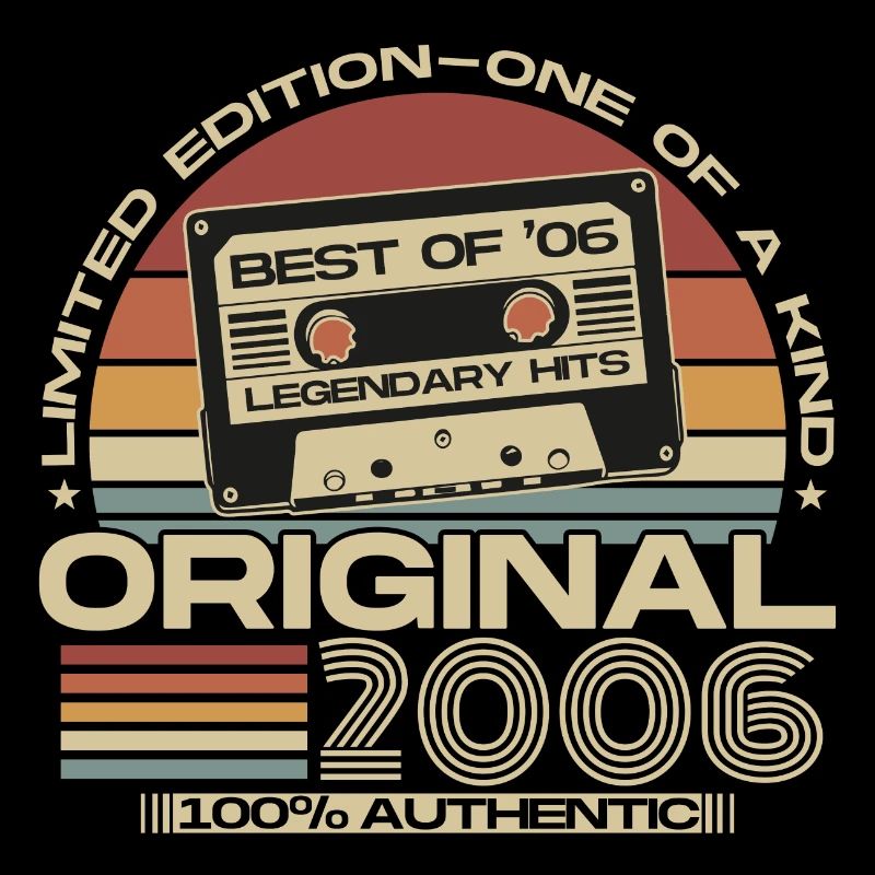 Original 2006 Vintage Anniversaire Rétro