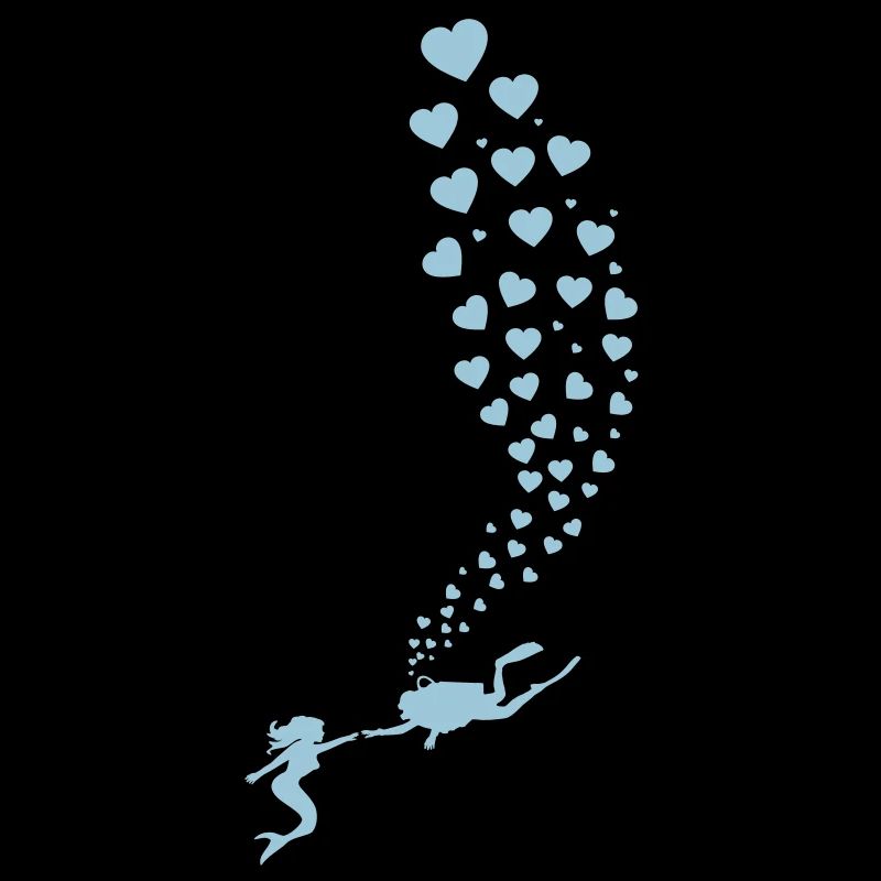Diver mermaid love