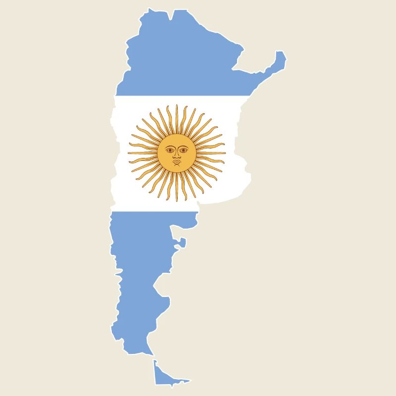 Argentina Wall Map Flag