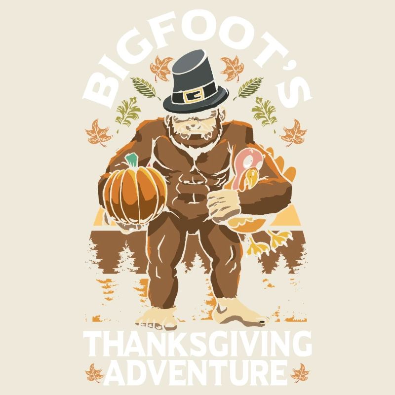 Bigfoot Thanksgiving Pilgrims