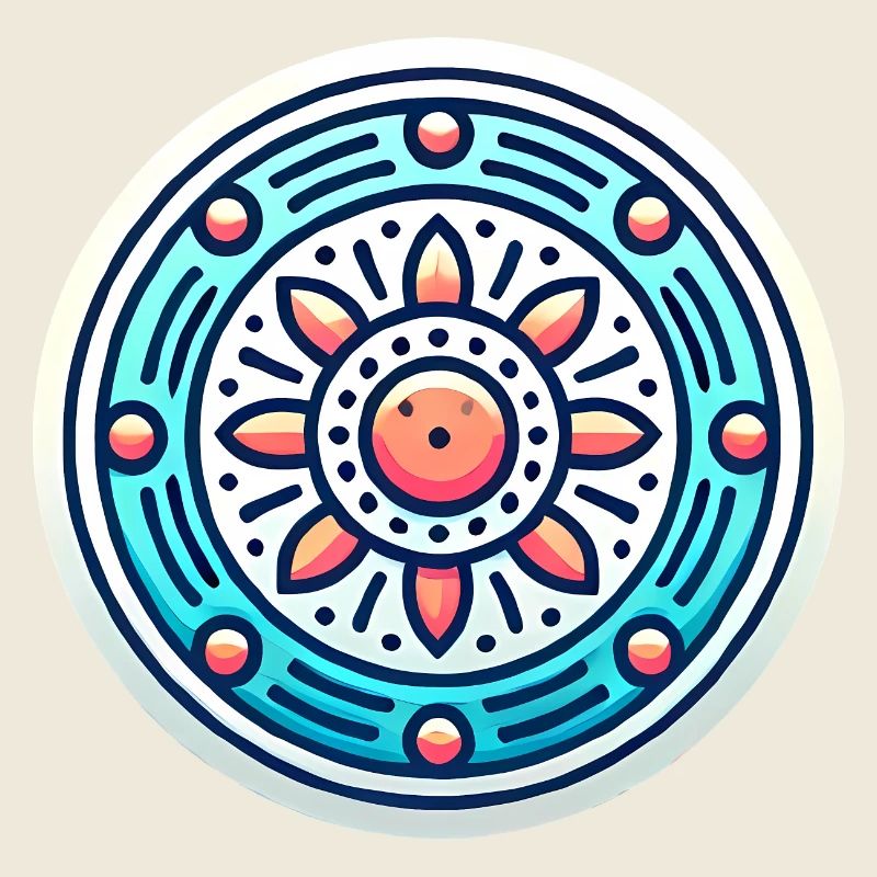 Vibrant Circular Badge Design