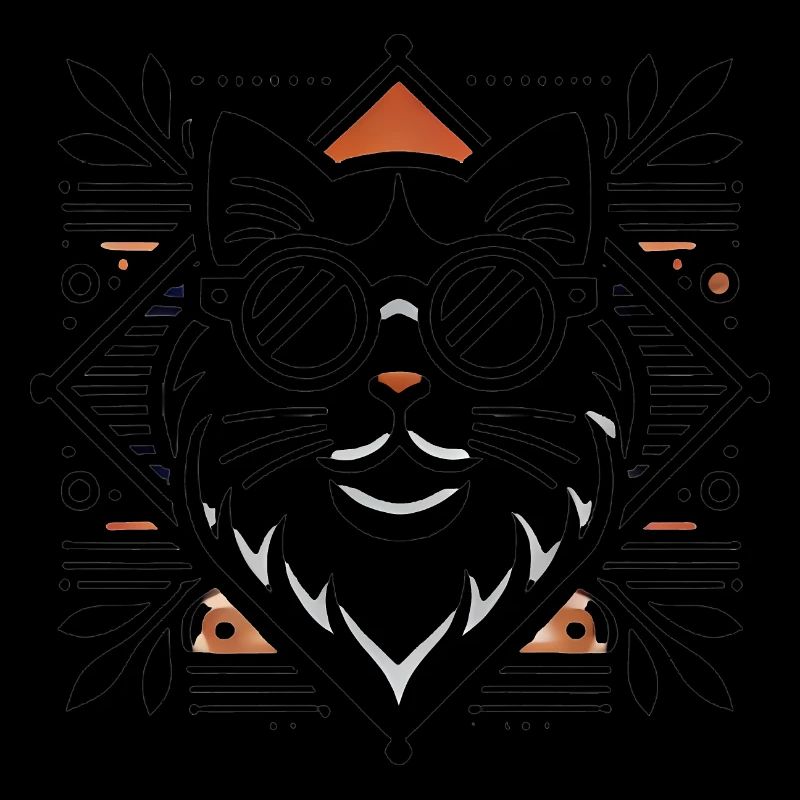 Coole Katze mit Sonnenbrille Design