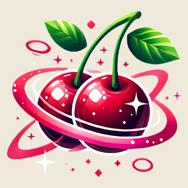 Planet Kirschen Kosmisches Design