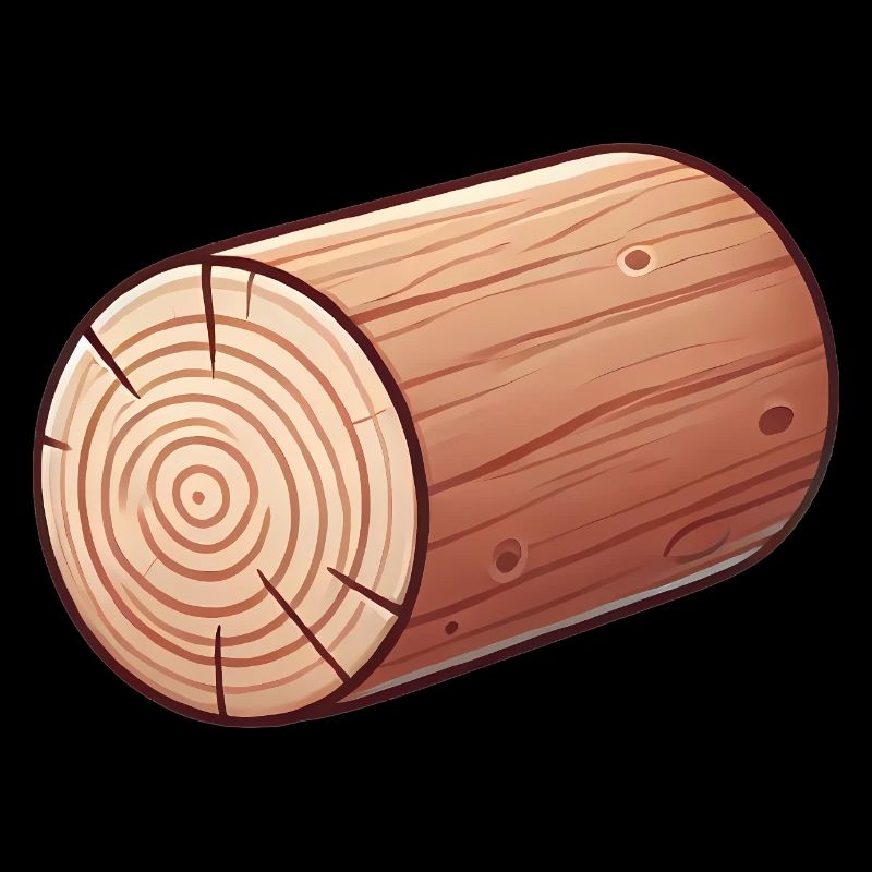 Illustration de rondin de bois rustique