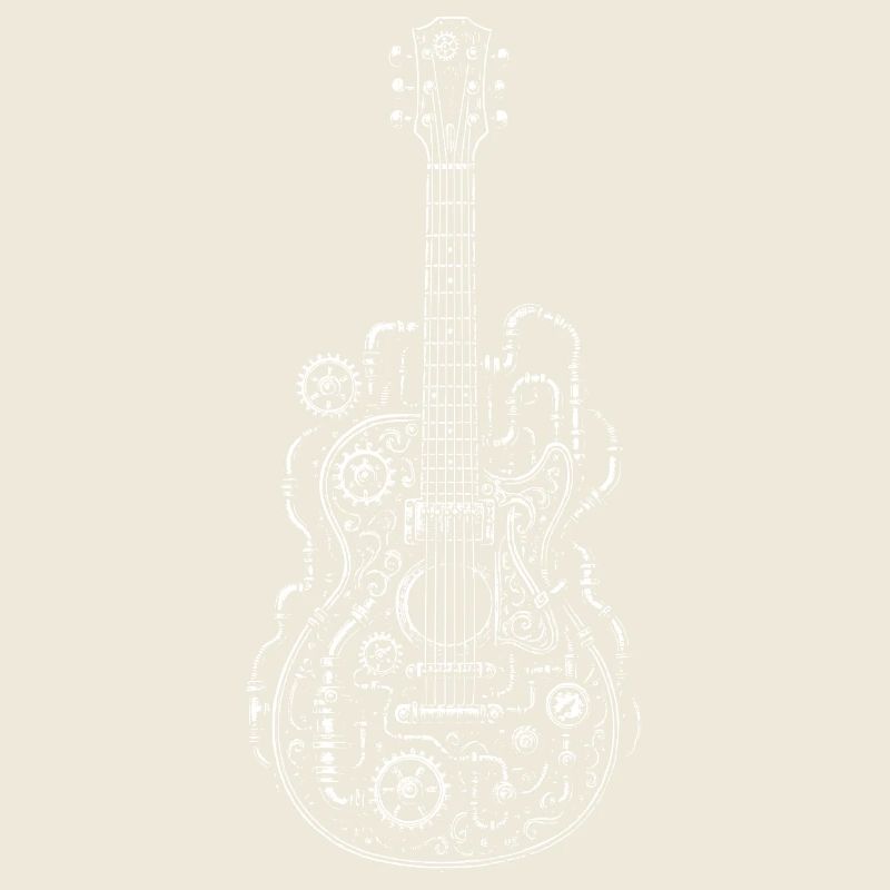 Guitare Steampunk Geared Ornement