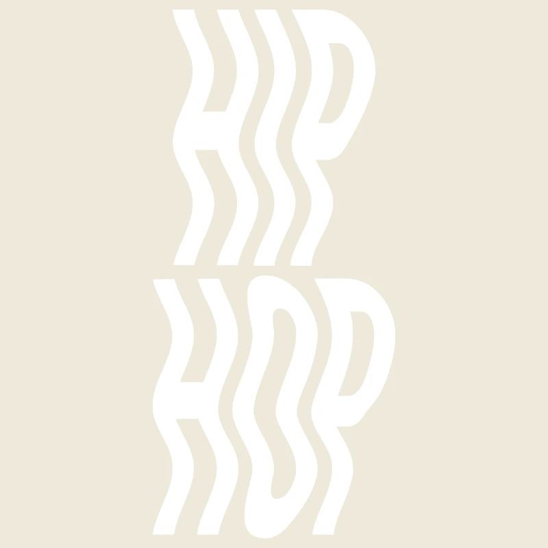 Hip Hop Waves bold design music logo