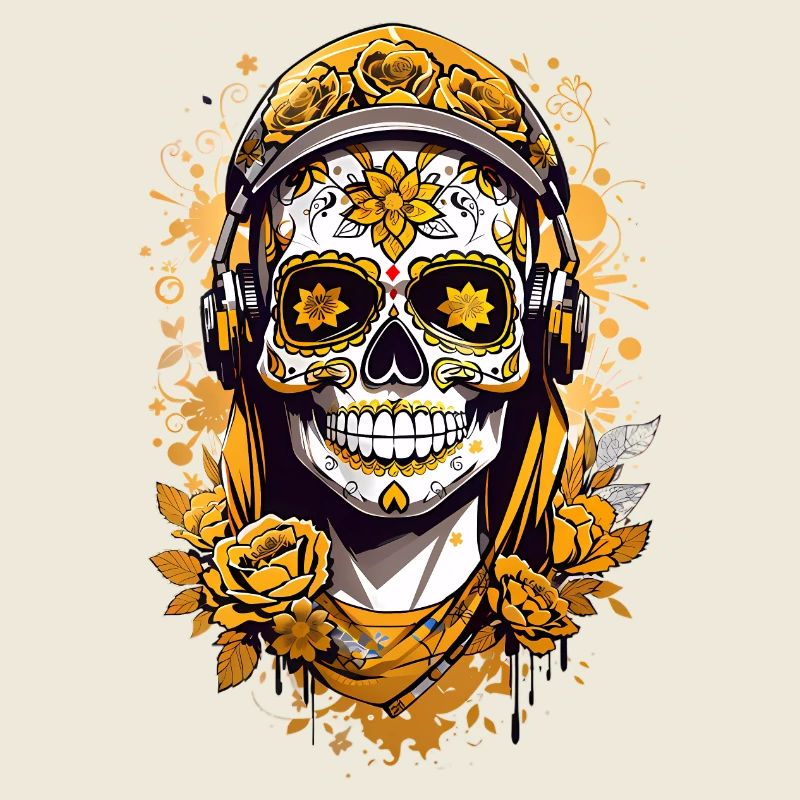 Goldener Zucker Schädel