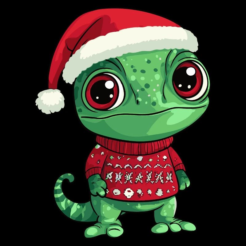 Bande dessinée de Noël caméléon