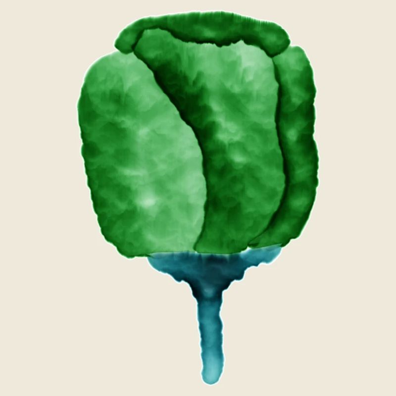 Illustration de fleur verte abstraite