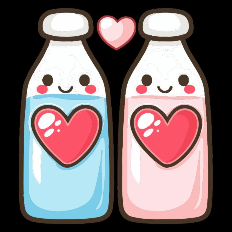 Milch Paar Liebe Herz Valentinstag