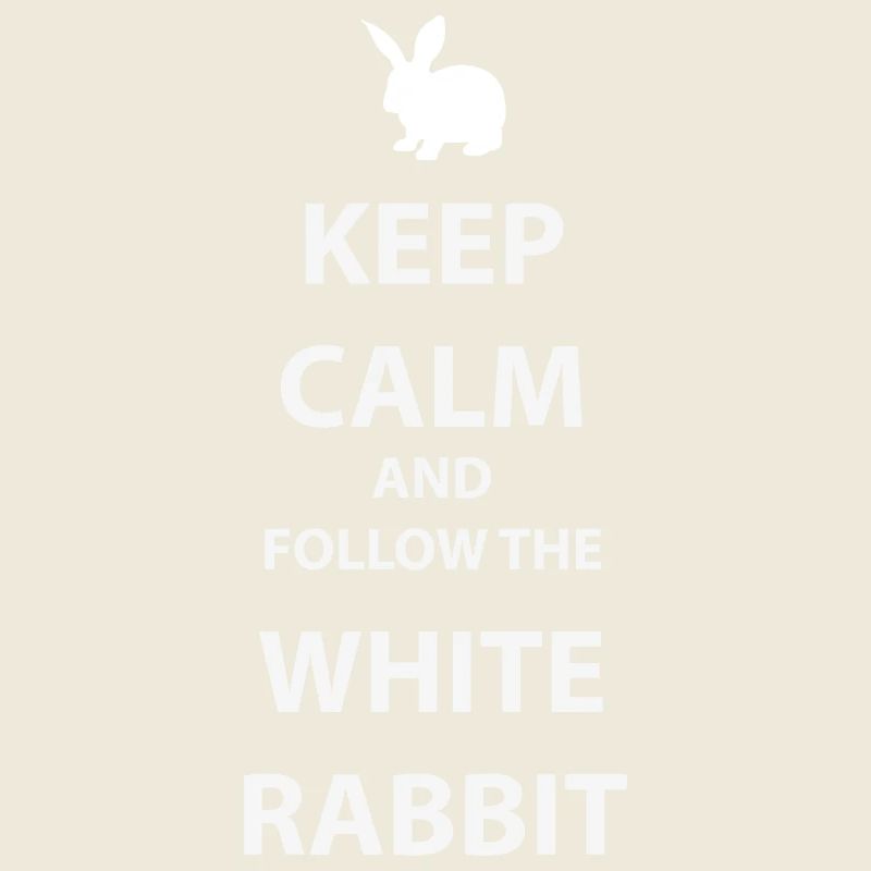 Weißer Hase Keep Calm Motiv