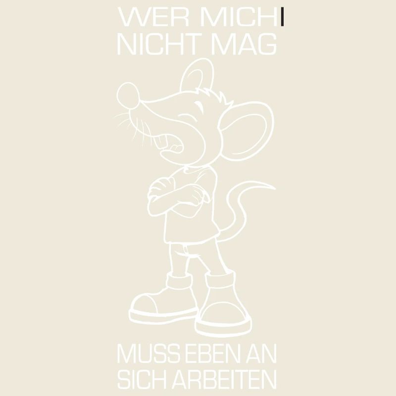 Maus mit Arbeitsmoral lustiger Spruch 