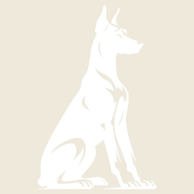 Simple Guard Dog Doberman Dogs Silhouette
