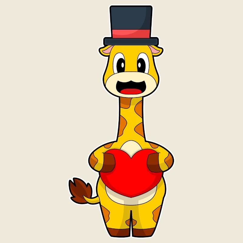 Giraffe Bräutigam Herz Hochzeit