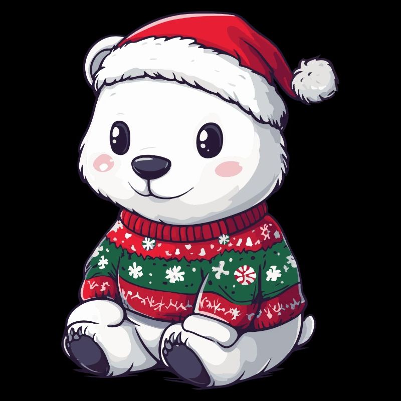 Eisbär Weihnachten Comic