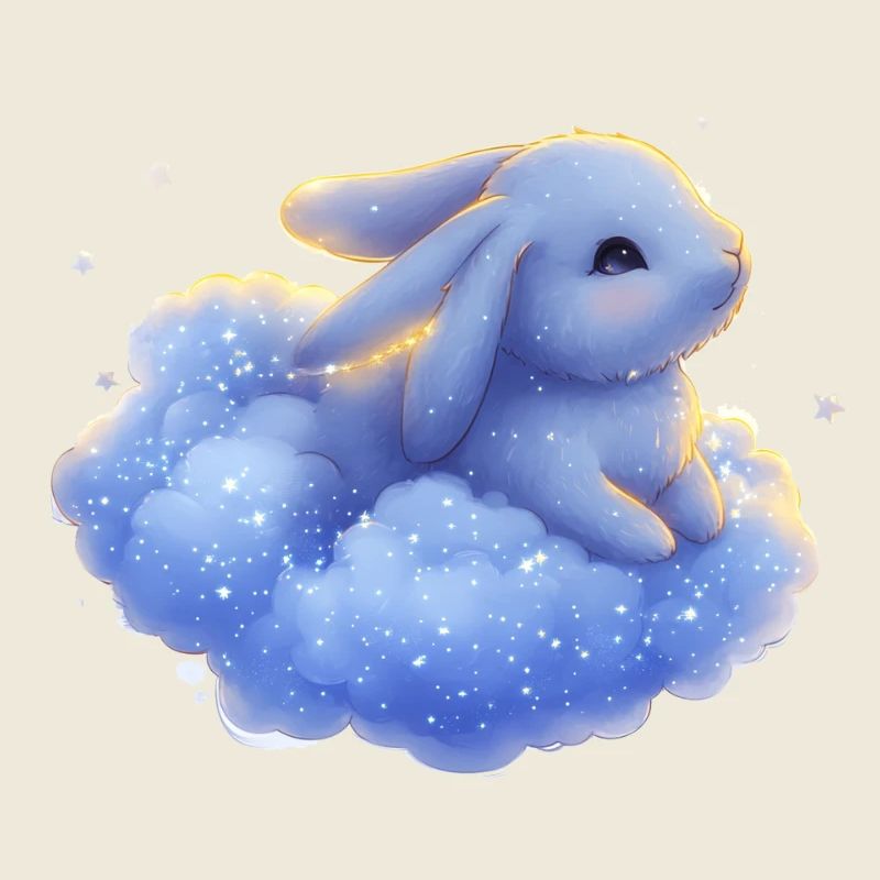 Hase auf Wolke