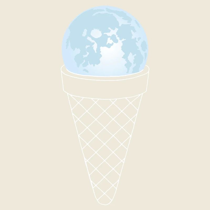 Lune et crème glacée