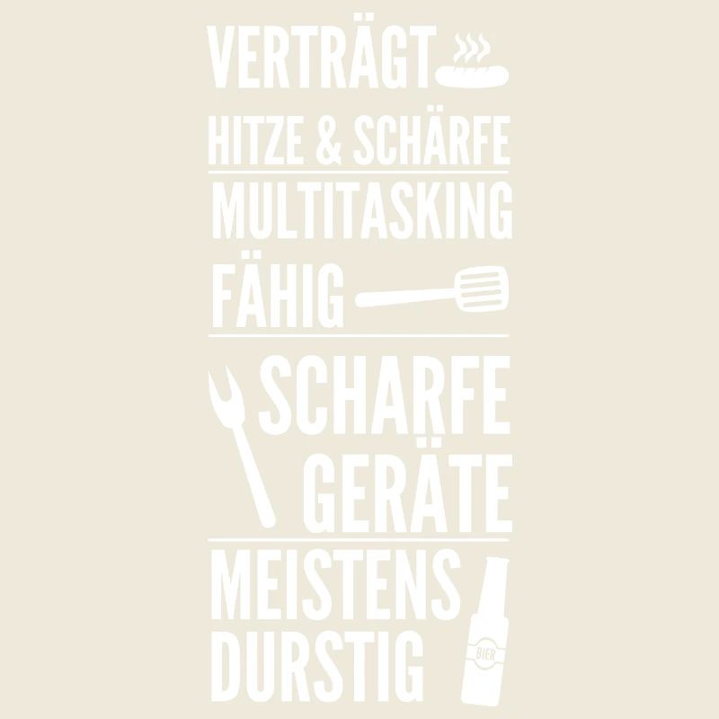 Vertragt Hitze & Schärfe – Grill Spruch Design