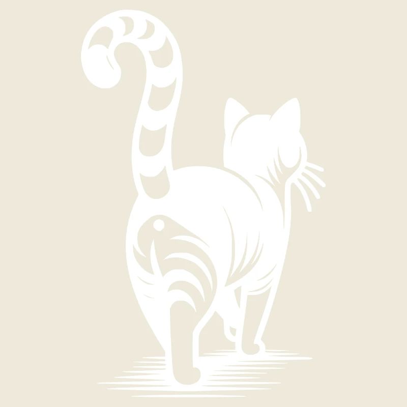 Hübsche Katzen-Silhouette Schlicht und elegant