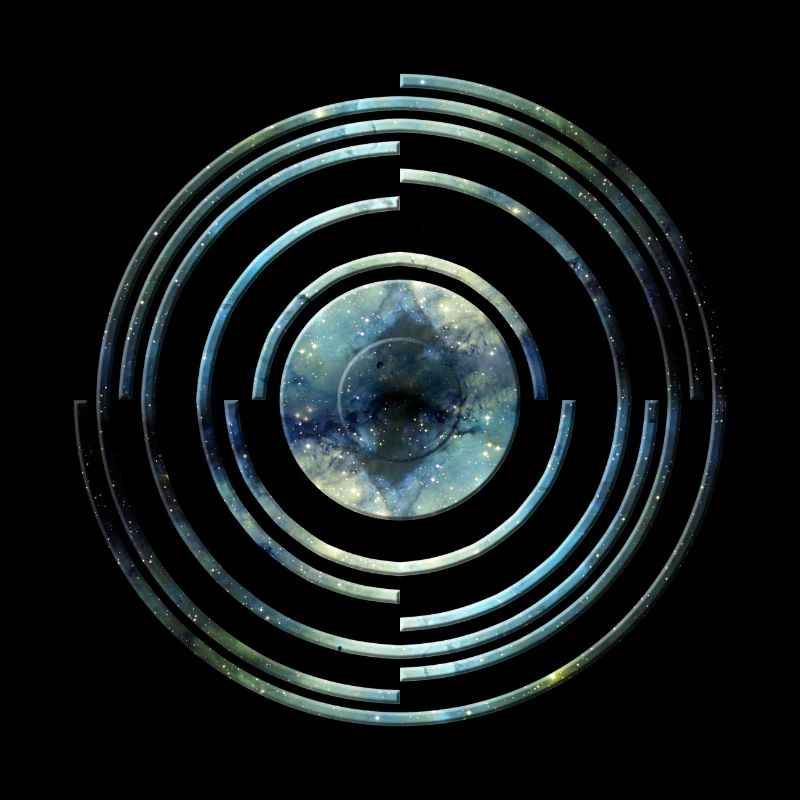 Space Circle Blue AllroundDesigns