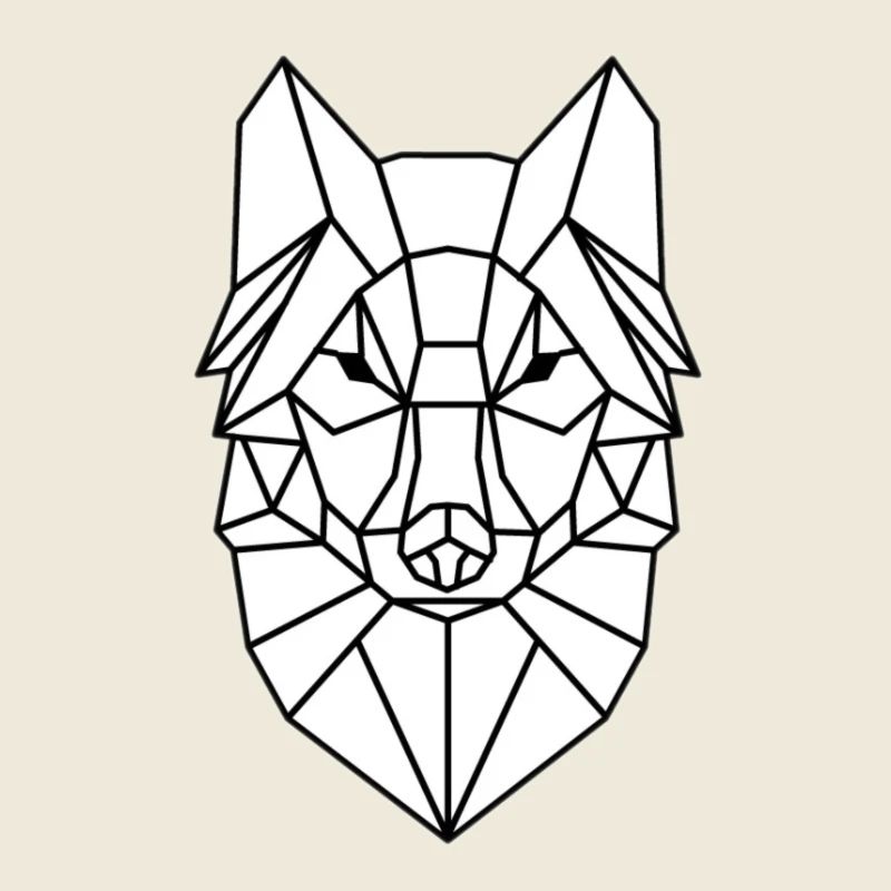 Schlichtes Wolfkopf Design