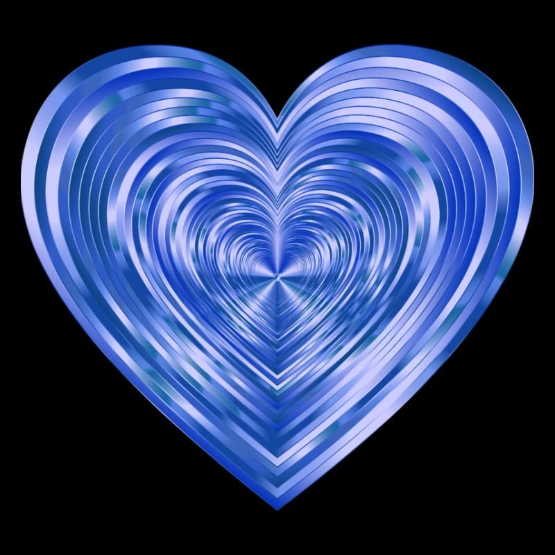 Glaenzendes Herz blau