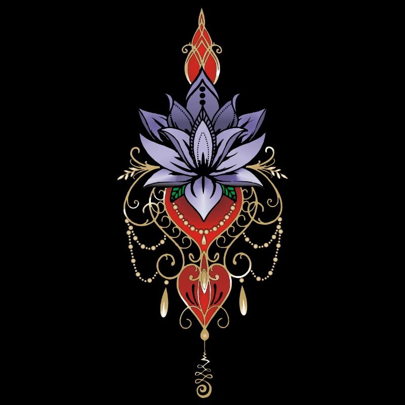 Indigo-Lotus-Chakren unalome